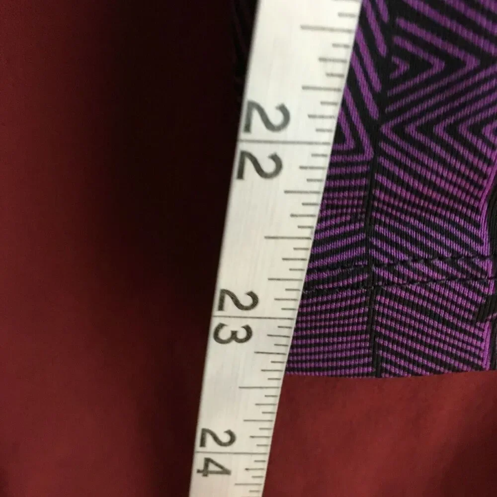 Nike Running Dri-Fit Leggings Womens Sz M‎ Purple Black Geometric Athletic
